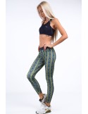 Yellow sports leggings with patterns MR11514 - Online store - Boutique